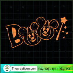 Mickey And Minnie Boo SVG, Boo Halloween SVG, Pumpkin Halloween SVG