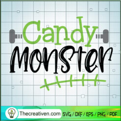 Candy Monster SVG, Monster Frankenstein SVG, Spooky Halloween SVG