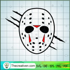 Jason Voorhees Mask SVG, Horror Mask SVG, Happy Halloween SVG