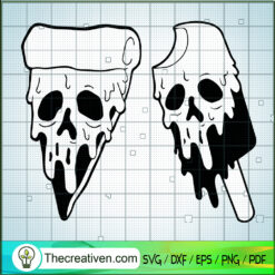Horror Ice Cream SVG, Scream Ghost SVG, Halloween SVG