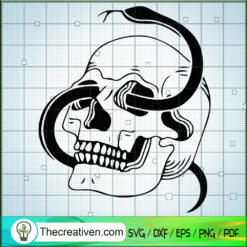 Skull With Snake SVG, Skull SVG, Trending SVG
