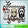 Horror Vibes SVG, Horror Characters Face SVG, Halloween Vibes SVG