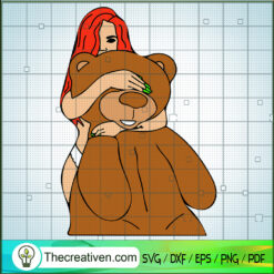 Karol G Hug Teddy Bear SVG, Karol G Red Hair SVG, Karol G SVG