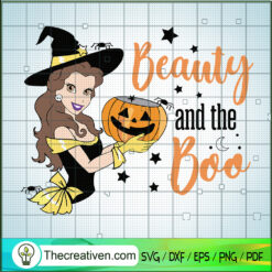 Beauty And The Boo SVG, Belle Halloween SVG, Belle Witch SVG