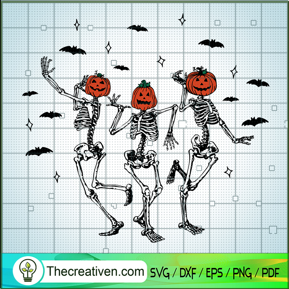 Skeleton Jack-O-Lantern Dancing SVG Cut File for Cricut & Silhouette 1 Skeleton Jack-O-Lantern Dancing SVG Cut File for Cricut & Silhouette