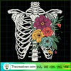 Floral Skeleton SVG, Ribs Floral SVG, Halloween Flower SVG