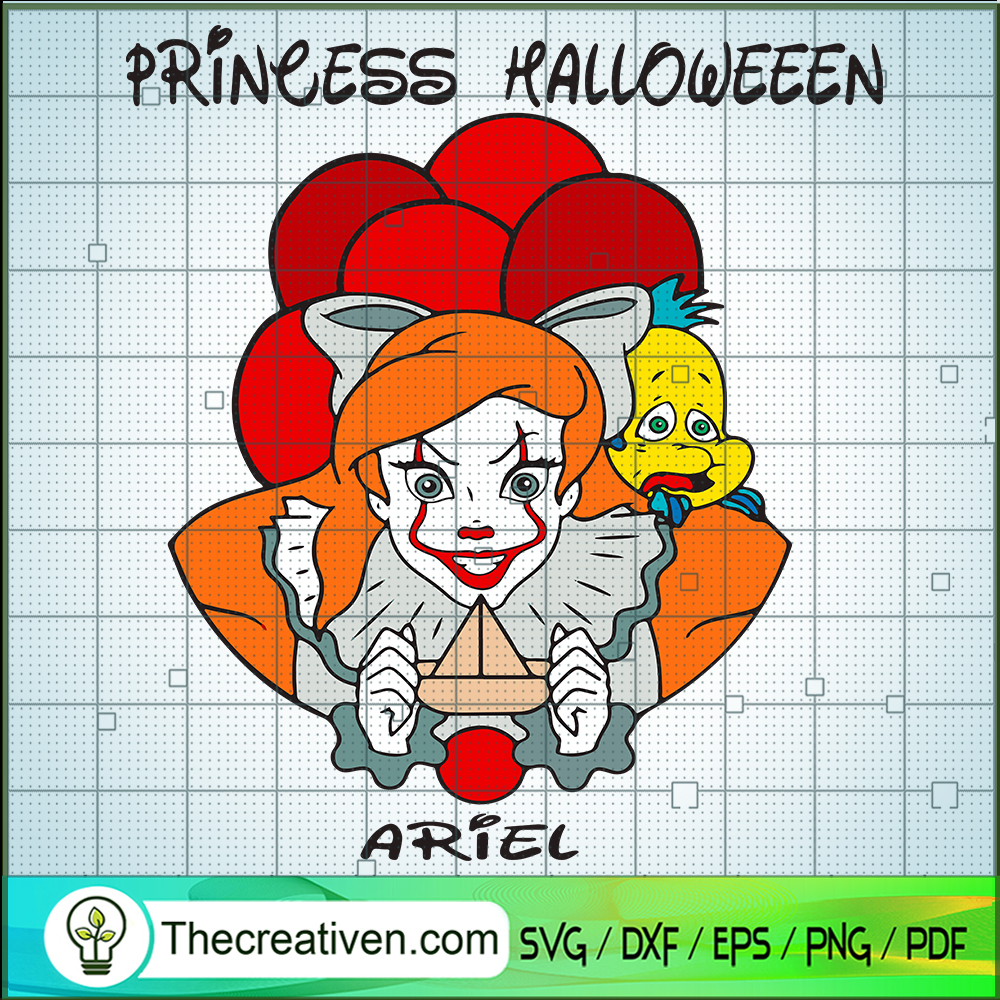 Princess Halloween Ariel SVG Cut File for Cricut & Silhouette 1 Princess Halloween Ariel SVG Cut File for Cricut & Silhouette