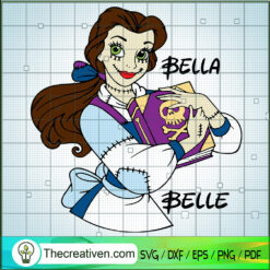 Bella Belle SVG, Belle Halloween SVG, Belle Clown SVG