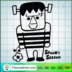 Cute Frankenstein SVG, Spooky Season SVG, Halloween SVG