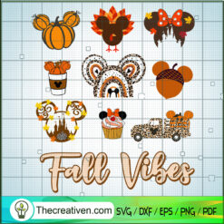 Fall Vibes SVG, Disney Autumn SVG, Autumn Fall SVG