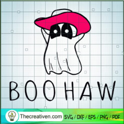 Boo Haw SVG, Cute Ghost SVG, Spooky Halloween SVG