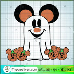 Mickey Boo SVG, Disney Spooky SVG, Happy Halloween SVG