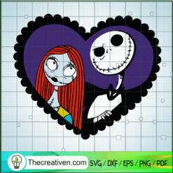 Jack And Sally Couple SVG Cut File for Cricut & Silhouette