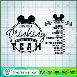 Disney Drinking Around The W SVG Cut File for Cricut