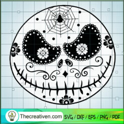 Pattern Jack Skellington Face SVG Cut File for Cricut & Silhouette