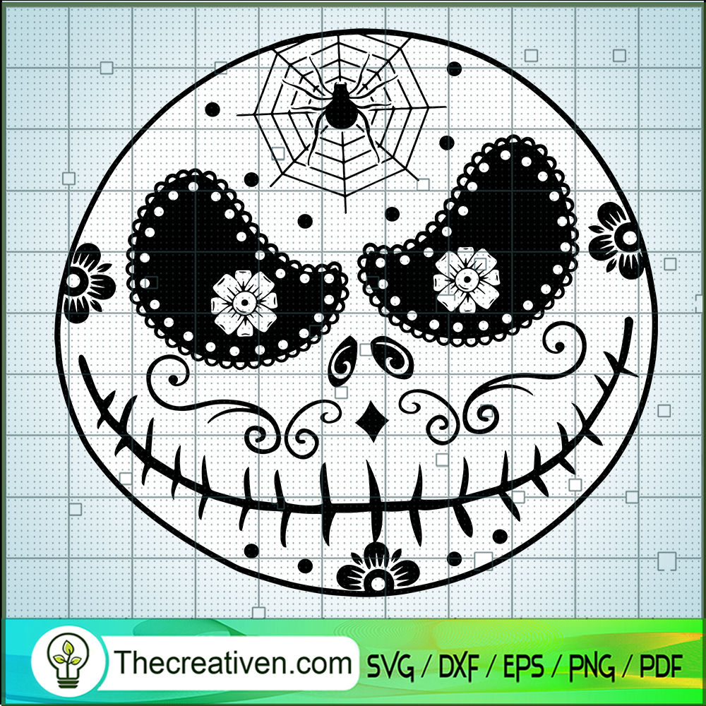 Pattern Jack Skellington Face SVG Cut File for Cricut & Silhouette 1 Pattern Jack Skellington Face SVG Cut File for Cricut & Silhouette
