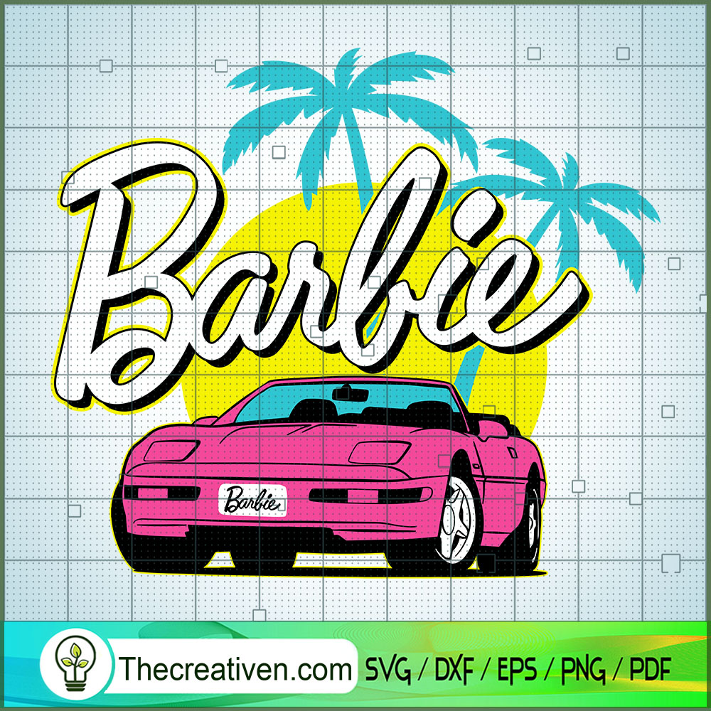 Barbie SVG, Summer Vacation SVG, Barbie Car SVG 1 Barbie SVG, Summer Vacation SVG, Barbie Car SVG