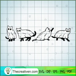 Black Cat Ghost SVG, Funny Cat Ghost SVG, Cat Halloween SVG