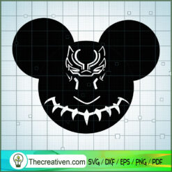 Black Panther Mouse Head SVG Cut File for Cricut & Silhouette