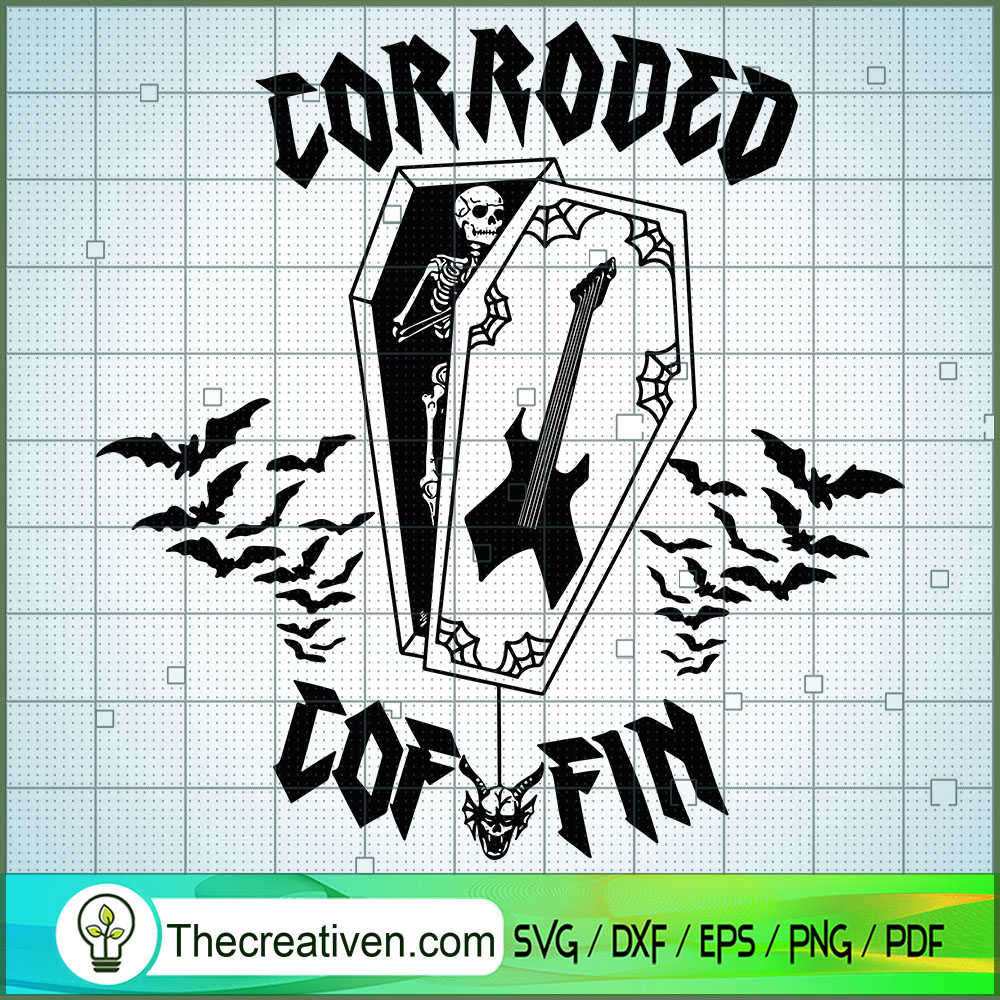 Corroded Coffin SVG, Scary Halloween SVG, Skeleton Coffin SVG 1 Corroded Coffin SVG, Scary Halloween SVG, Skeleton Coffin SVG
