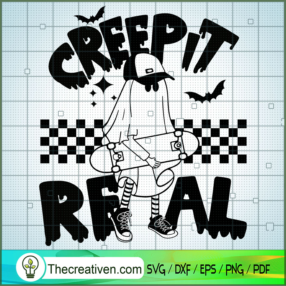 Creep It Real SVG Cut File for Cricut & Silhouette Design 113342 1 Creep It Real SVG Cut File for Cricut & Silhouette Design 113342