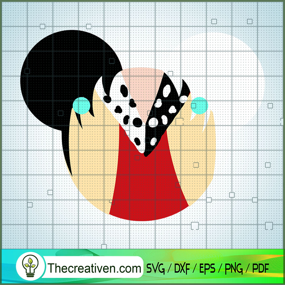 Cruella Mouse Head SVG, Mickey Head SVG, Disney Wicked SVG 1 Cruella Mouse Head SVG, Mickey Head SVG, Disney Wicked SVG