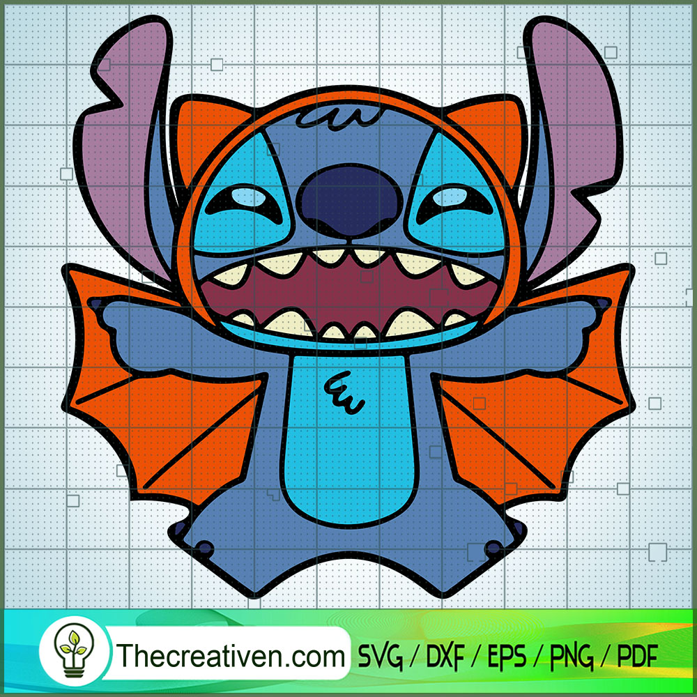 Disney Stitch Bat SVG Cut File for Cricut & Silhouette 1 Disney Stitch Bat SVG Cut File for Cricut & Silhouette