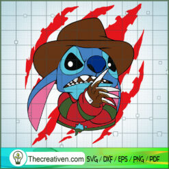 Freddy x Stitch SVG, Stitch Halloween SVG, Disney Stitch Horror SVG