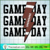Game Day Football Lightning Bolt SVG, American Football SVG, Sport SVG 3 Game Day Football Lightning Bolt copy