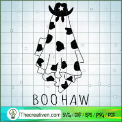 Ghost Boo Haw SVG, Cowboy Ghost SVG, Halloween SVG