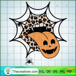 Halloween Lips Leopard SVG Cut File for Cricut & Silhouette