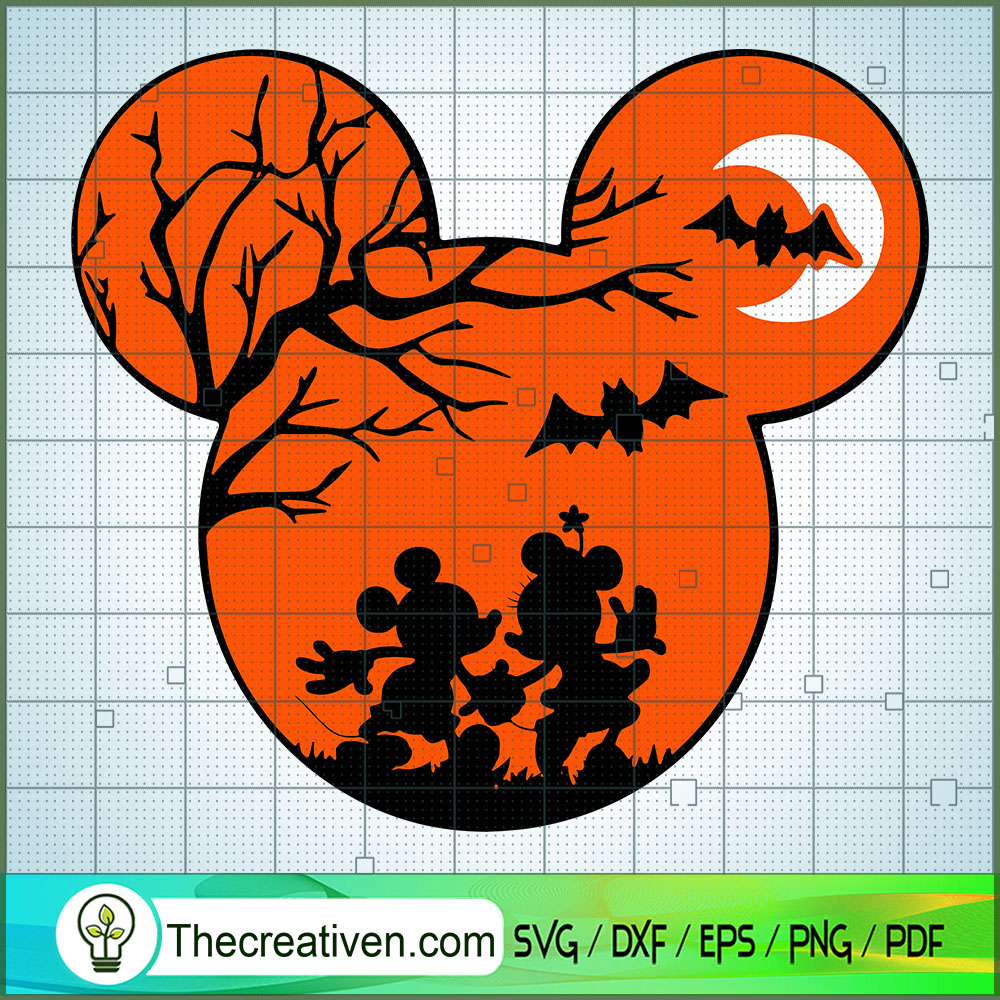 Halloween Mouse Head SVG Cut File for Cricut & Silhouette 1 Halloween Mouse Head SVG Cut File for Cricut & Silhouette