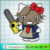 Hello Kitty Leatherface SVG Cut File for Cricut & Silhouette 3 Hello Kitty Leatherface copy