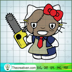 Hello Kitty Leatherface SVG Cut File for Cricut & Silhouette