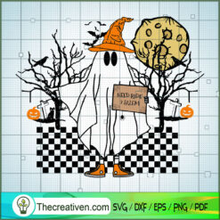 Hitchhiking Ghost SVG, Ghost Halloween SVG, Hitchhiking SVG