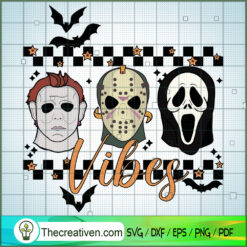 Horror Face Mask Vibes SVG, Horror Character SVG, Halloween SVG