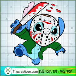Stitch x Jason Voorhees SVG, Horror Stitch SVG, Stitch Halloween SVG