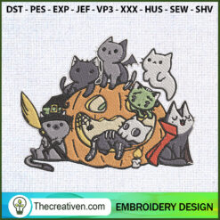Halloween Cat Embroidery Designs Embroidery Design – Digital Download