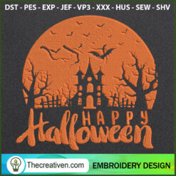 Happy Halloween Embroidery D Embroidery Design