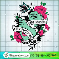 Kinda Emotional SVG, Kinda Emotionless SVG, Flower Skull SVG