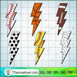 Lightning Bolt Ball SVG Cut File for Cricut & Silhouette