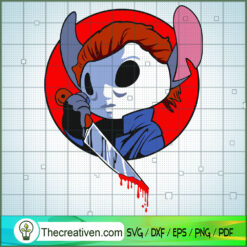 Michael Myers x Stitch SVG, Horror Stitch SVG, Halloween SVG