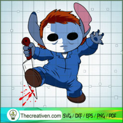 Michael x Stitch SVG, Horror Stitch SVG, Stitch Halloween SVG