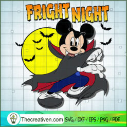 Fright Night SVG, Mickey Halloween SVG, Mickey Vampire SVG