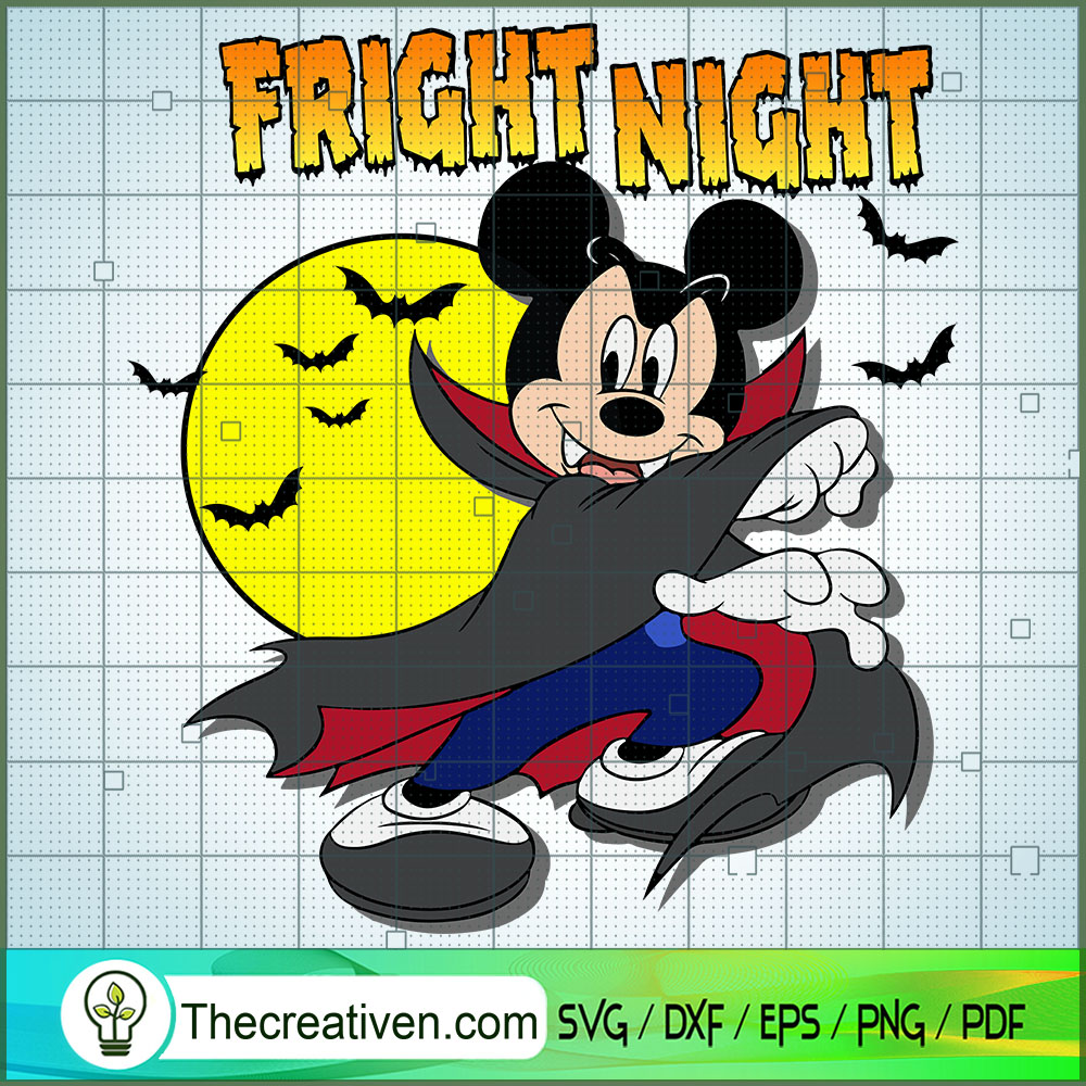 Fright Night SVG, Mickey Halloween SVG, Mickey Vampire SVG 1 Fright Night SVG, Mickey Halloween SVG, Mickey Vampire SVG