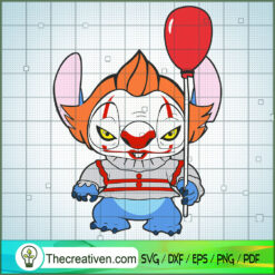 Pennywise IT x Stitch SVG Cut File for Cricut & Silhouette