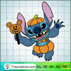 Pumpkin Head Mouse x Stitch SVG Cut File for Cricut & Silhouette