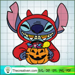 Pumpkin Candy x Stitch SVG, Stitch Halloween SVG, Happy Halloween SVG