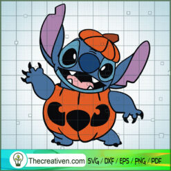 Pumpkin Stitch SVG, Stitch Halloween SVG, Funny Halloween SVG