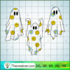 Retro Ghost Smiley Face SVG, Funny Ghost SVG, Funny Halloween SVG